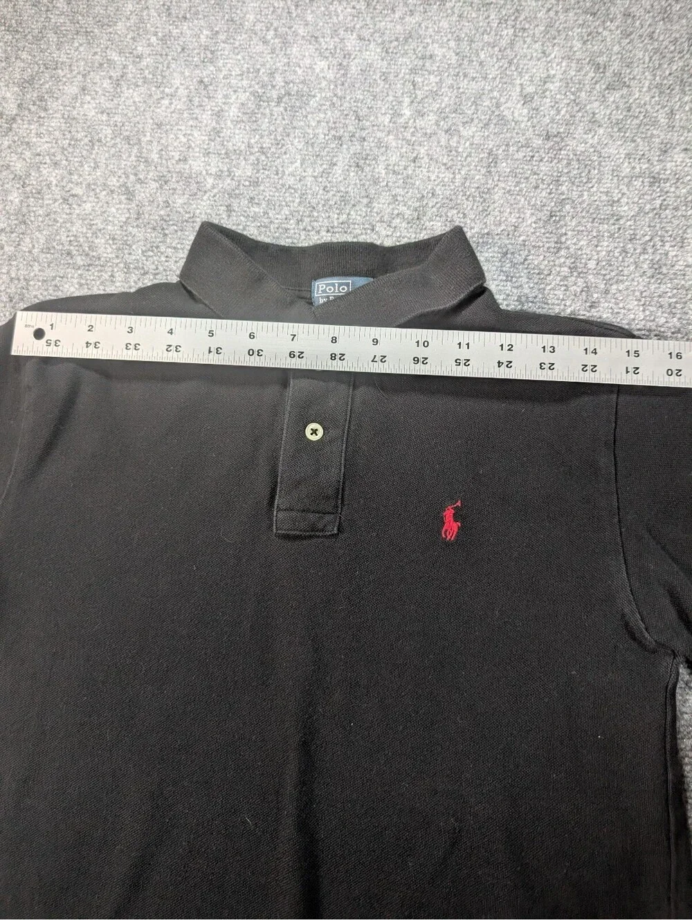 Polo by Ralph Lauren Black Cotton Polo Shirt Boys Large 14 16